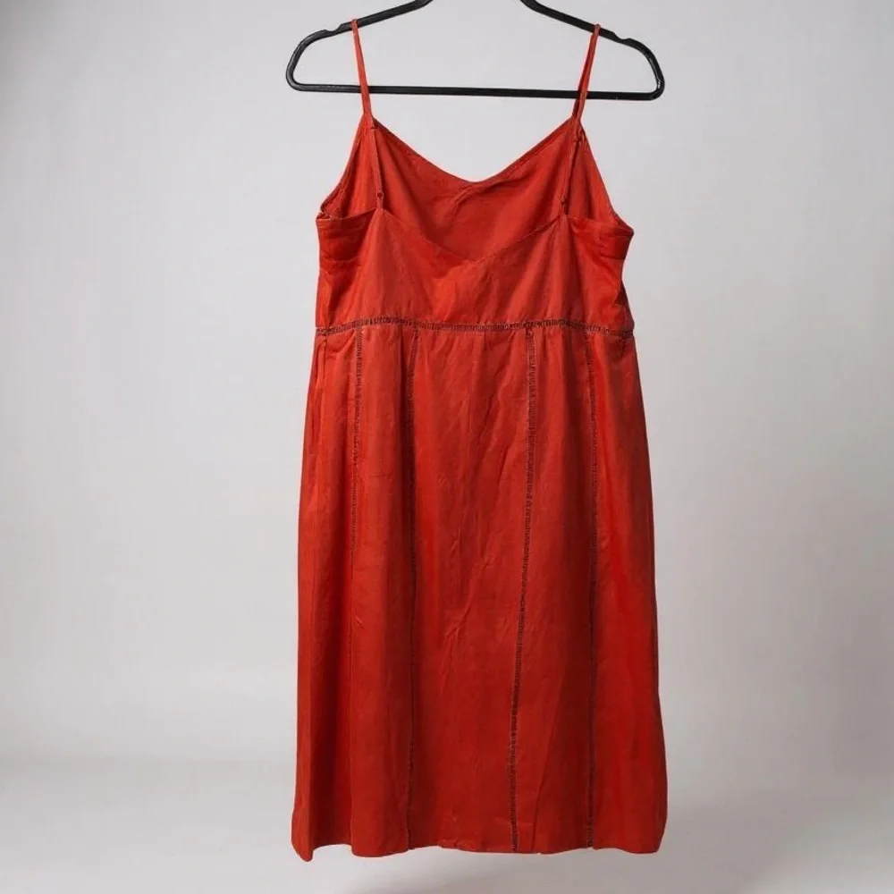 Banana Republic Aline Fitted‎ Linen Dress Sz 8 Red Pencil summer Feminine Lolita